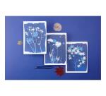Cyanotype, Carnet cousu fil A5 14,8x21 cm, 64 pages, ligné, ass.
