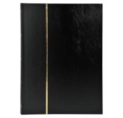 Briefmarkenalbum in Lederoptik, 16 Seiten schwarz, 22,5x30,5 cm