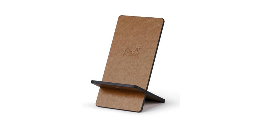 Rhodiarama support pour téléphone mobile simili cuir italien 13x8x8,5 cm - Bronze