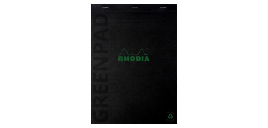 GREENPAD-Notizblock, A4+, liniert, schwarz