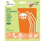Set de 6 pochoirs enfants, Halloween - Orange