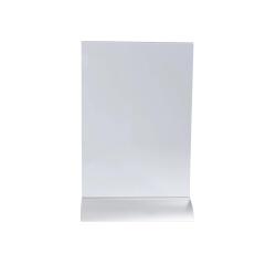 Inclined visual display holder A4 aluminium foot - Crystal