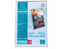 Lot de 10 porte-étiquettes A7 vertical - Cristal