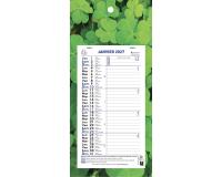 Calendrier mensuel Nature avec feuillets détachables 15,5 x 28,5 cm sur plaque imprimée 19 x 41 cm 2027 - Visuel aléatoire