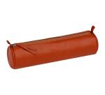 CUIR TEINTE Trousse ronde Ø5,5x22 cm - Assortis