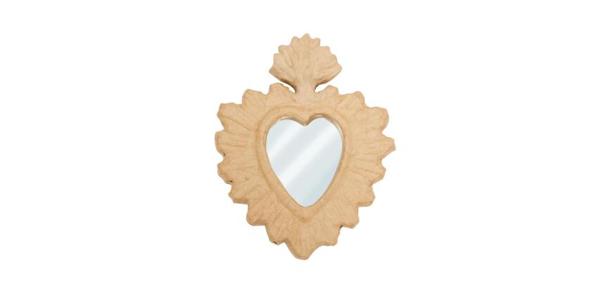 Ex-voto coeur miroir - Kraft