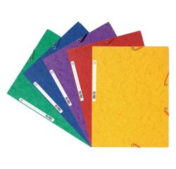 Sammelmappe A4 mit Gummizugverschluss, 3 Klappen, Colorspan-Karton 400g, für Format DIN A4 - Farben sortiert
