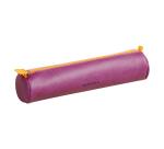 Rhodiarama ronde pennenetui Italiaans kunstleer 5x21,5 cm - Paars|
