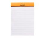 Bloc agrafé Rhodia N°12 8,5x12 cm 80 feuillets ligné 80g - Orange