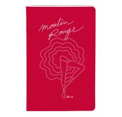 Moulin Rouge, Carnet cousu fil 11x17 cm, 64 pages, ligné, ass.