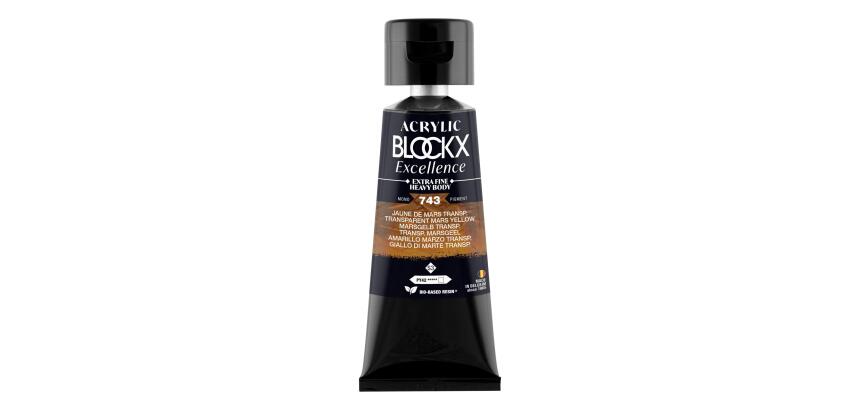 Peinture acrylique extra-fine fine tube 75ml - Jaune de mars transp.