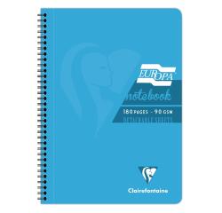 Notitieboek met volledige binding EUROPA GLOSSY A4 180 uitscheurbare microgeperforeerde pagina's gelijnd + marge