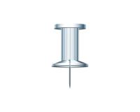 Boîte de 25 épingles Push Pins - Hauteur de pointe 7mm - 10mm de diamètre
