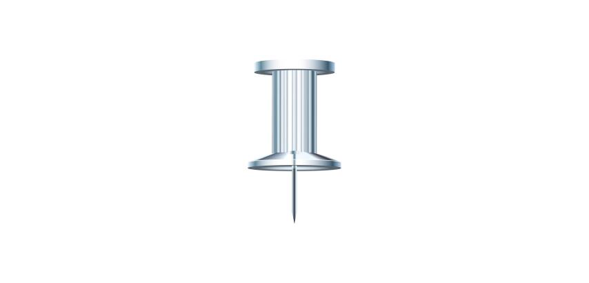 Boîte de 25 épingles Push Pins - Hauteur de pointe 7mm - 10mm de diamètre