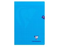 Cahier piqué Mimesys A4 48 pages grands carreaux couverture polypropylène - Bleu