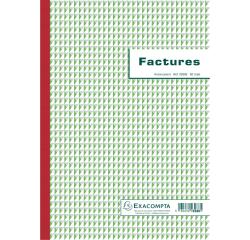 Manifold Factures avec mention TVA 29,7x21cm 50 feuillets tripli autocopiants