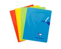 Cahier piqué Mimesys 17x22cm 32 pages grands carreaux 3mm agrandi 12/12 Couleur aléatoire - Assortis