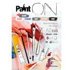 Paint'ON n°6 bloc collé 24F A2 250g assorti 6x4F - Assortiment