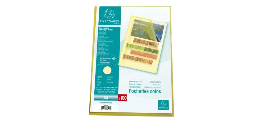 Packung mit 100 Aktenhüllen PP genarbt 1,2mm - A4