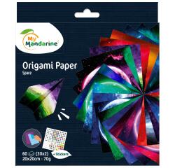 Origamipapier, Ruimte - Veelkleurig