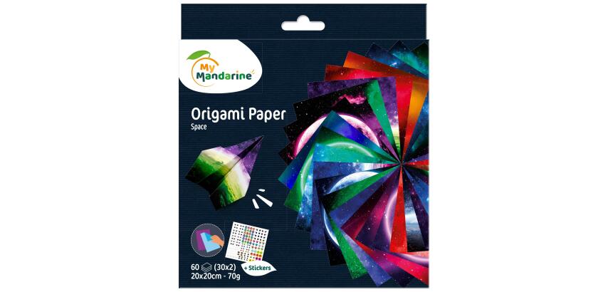 Origamipapier, Ruimte - Veelkleurig