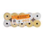 Bobine pour tickets de caisse 76x70 mm - 2 plis chimique autocopiant (blanc/jaune) 57g/m2. - Blanc