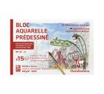 Aquarelle Prédessiné Paris bloc collé 15F 10x15cm 300g