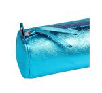 MIROR CUIR Trousse ronde Ø5,5x22 cm Miror Turquoise