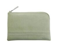 Rhodiarama pochette zippée en simili cuir - taille S (11x17 cm) - Céladon