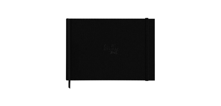 Rhodia Touch Watercolor Book, papier 100% coton grain satiné 300g - A4 paysage, 40 pages - Noir