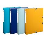 Exacompta, Archivbox A4, Rückenbreite 40mm, Recycling-PP, BeeBlue - Farben sortiert