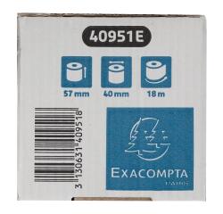 Rotoli carta per carta di credito 57x40mm - 18m - Carta termica conttato alimentare 52gr - Safe Contact senza fenolo - Grigio chiaro|