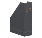Rhodiarama porte-revues simili cuir italien 10x25x31 cm - Titane