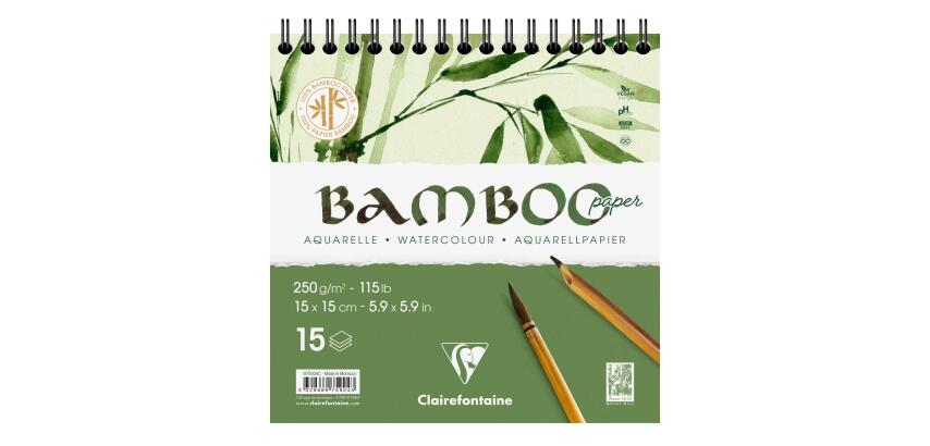 Bamboo bloc spiralé 15F 15x15cm 250g