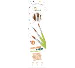 Set of 3 round synthetic brushes - Green