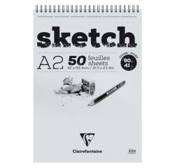 Sketch bloc spiralé 50F A2 90g - Ivoire