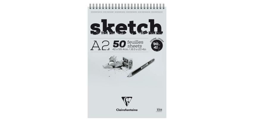 Sketch schetsblok spiraal 50 blad 90g A2 (42x59,4cm) - Ivoor
