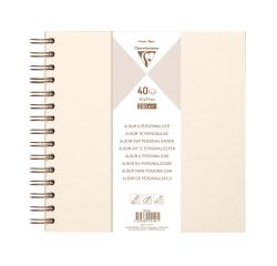 Album à personnaliser de 40 feuilles 200g/m2 au format 20x20cm - Ivoire irisé