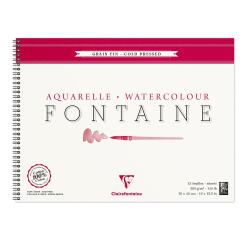 Fontaine album spiralé 12F 30x40cm 300g grain fin