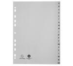 Indices recycled PP A4 20Pt A-Z Grey - Grey