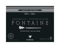 Fontaine Noir bloc collé 1 côté 12F 22,9x30,5cm 300g grain fin