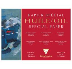 Papier Huile bloc collé 4 côtés 15F 42x56cm 240g