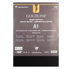 Goldline contrecollé pour passe-partout paquet 10F A1 1,25mm - Noir / Noir