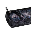 CÉLESTE CUIR Trousse ronde Ø5,5x22 cm Lazer Noir