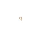 Small Kraft Letter 'Q' 8.5cm - Kraft