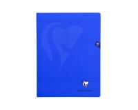 Mimesys cahier piqué 24x32cm 48 pages grands carreaux couverture polypropylène - Bleu marine