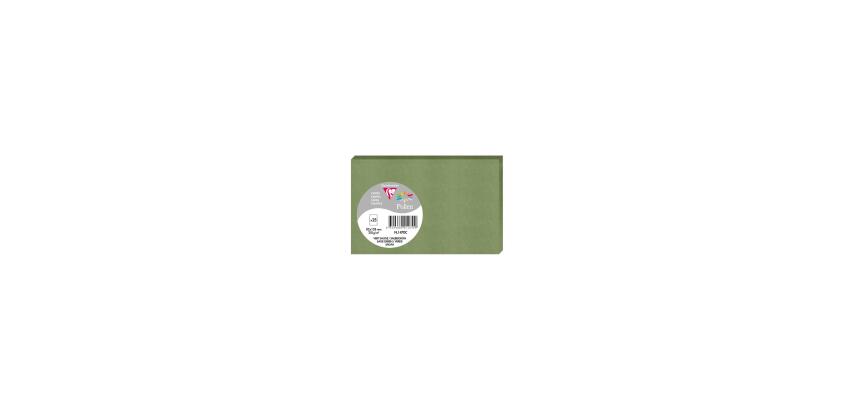 Paquet de 25 cartes simples Pollen 82x128 210g/m2 - Vert sauge