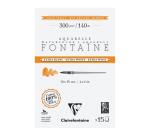 Clairefontaine Fontaine Watercolour Block - 10 x 15cm - 15 Sheets - 300gsm - Hot Pressed