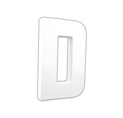 Letter 'D' 20.5cm - White
