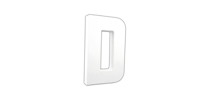 Lettre D 20,5cm - Blanc